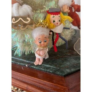 Vintage Christmas angel hugger pixie Japan MCM kitsch ornament